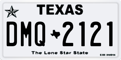 TX license plate DMQ2121