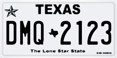 TX license plate DMQ2123
