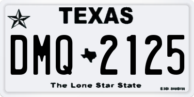 TX license plate DMQ2125
