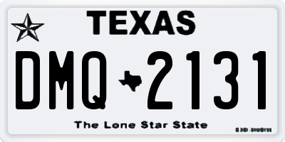 TX license plate DMQ2131
