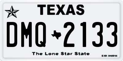 TX license plate DMQ2133