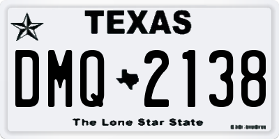 TX license plate DMQ2138