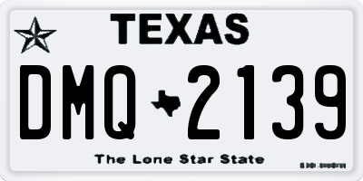 TX license plate DMQ2139