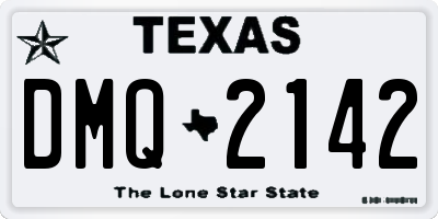 TX license plate DMQ2142