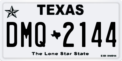 TX license plate DMQ2144