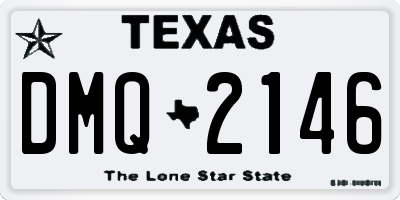 TX license plate DMQ2146