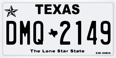 TX license plate DMQ2149