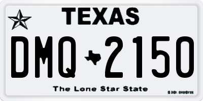 TX license plate DMQ2150