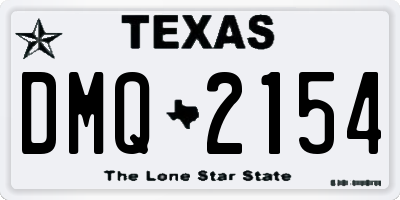 TX license plate DMQ2154