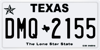 TX license plate DMQ2155