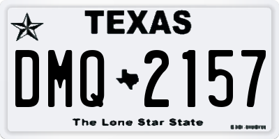 TX license plate DMQ2157