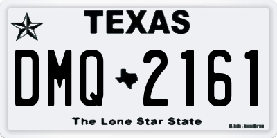 TX license plate DMQ2161