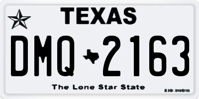 TX license plate DMQ2163