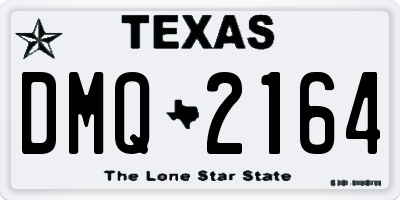 TX license plate DMQ2164
