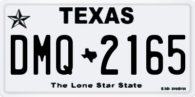 TX license plate DMQ2165