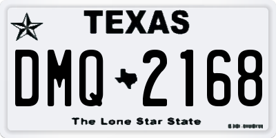 TX license plate DMQ2168