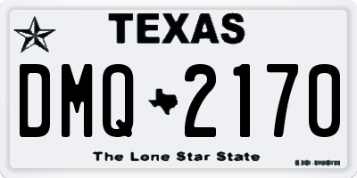 TX license plate DMQ2170