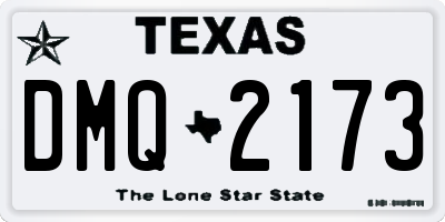 TX license plate DMQ2173