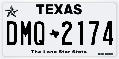 TX license plate DMQ2174