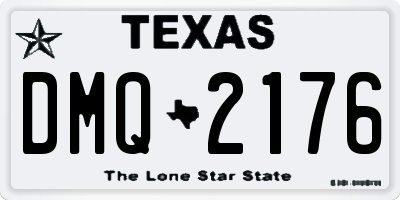 TX license plate DMQ2176
