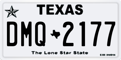 TX license plate DMQ2177