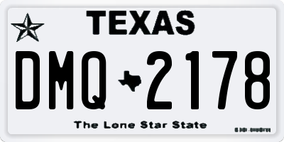 TX license plate DMQ2178