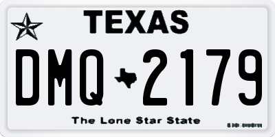 TX license plate DMQ2179