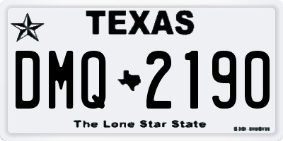 TX license plate DMQ2190