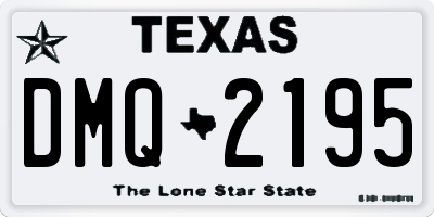 TX license plate DMQ2195