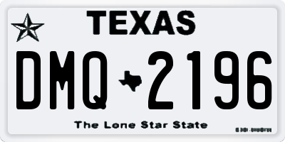 TX license plate DMQ2196