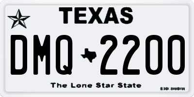 TX license plate DMQ2200