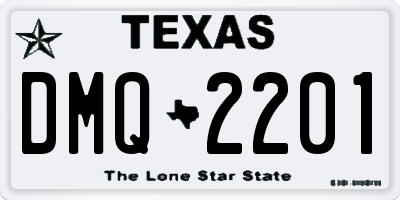 TX license plate DMQ2201