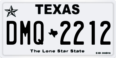 TX license plate DMQ2212