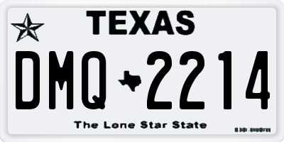 TX license plate DMQ2214
