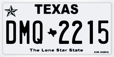 TX license plate DMQ2215