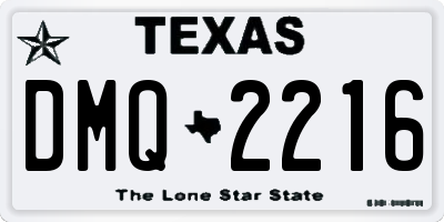 TX license plate DMQ2216