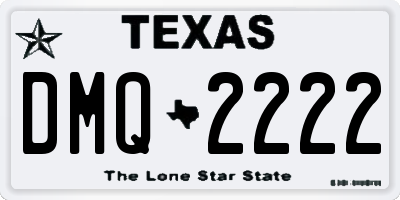 TX license plate DMQ2222