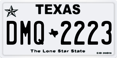 TX license plate DMQ2223
