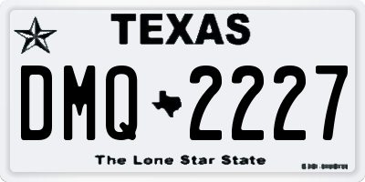 TX license plate DMQ2227