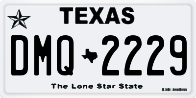 TX license plate DMQ2229