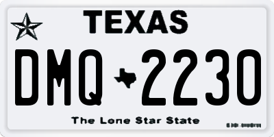 TX license plate DMQ2230
