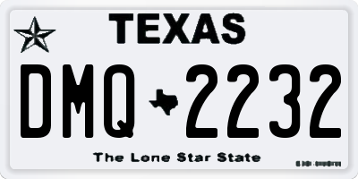TX license plate DMQ2232