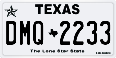 TX license plate DMQ2233