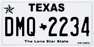 TX license plate DMQ2234