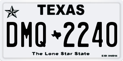 TX license plate DMQ2240