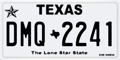 TX license plate DMQ2241