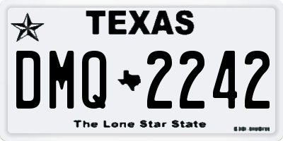 TX license plate DMQ2242
