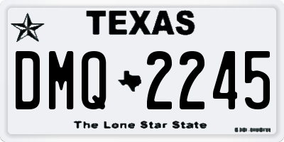 TX license plate DMQ2245