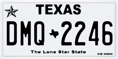 TX license plate DMQ2246
