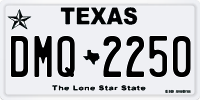 TX license plate DMQ2250